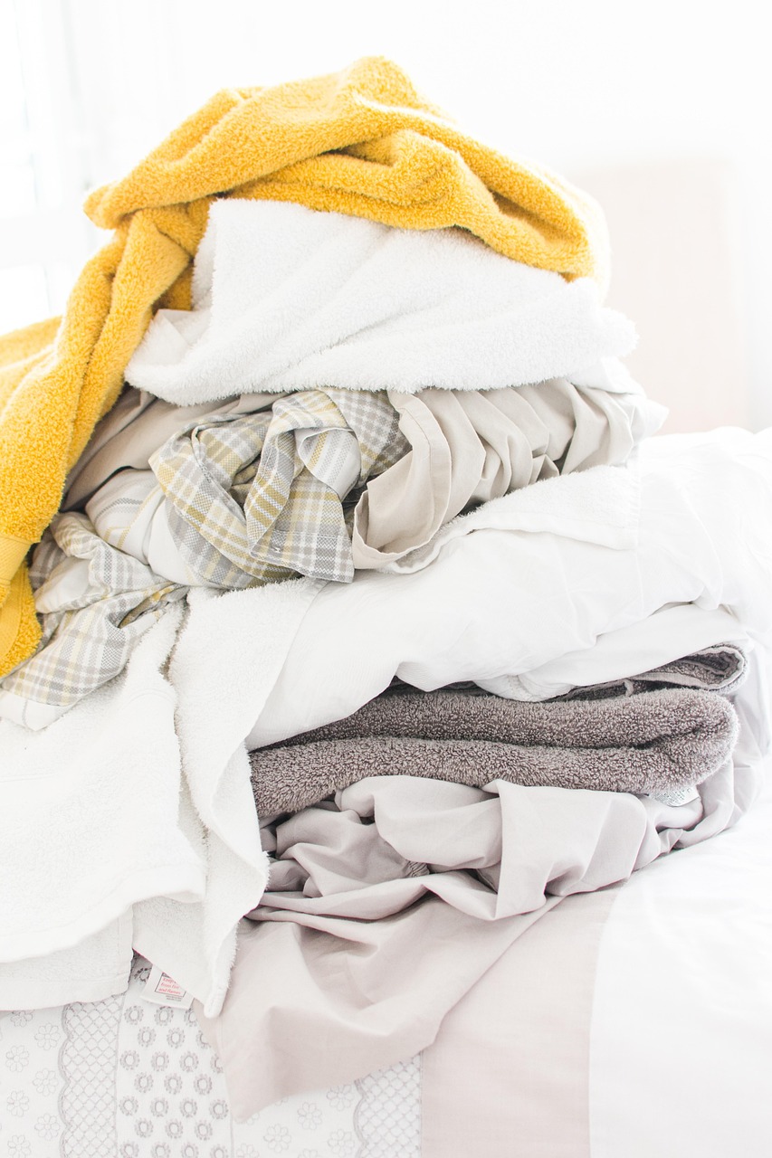 Fresh folded towels and linen